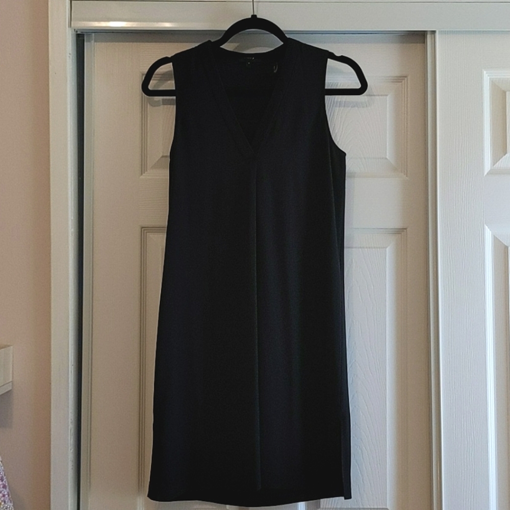 Theory mini silk black dress